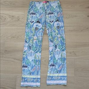 Lilly Pulitzer Blue Floral Print Women’s Pants